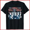 Girls Will Be Girls Feminism Strong American Women Black Cotton T-Shirt S-5XL