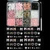 12 Grid Mixed Color Bowtie Pearl Nail Art Gems