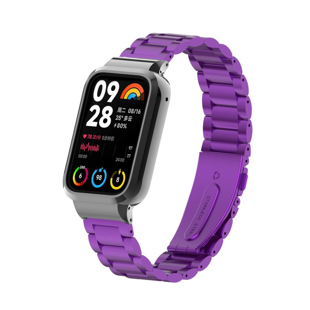 Für Xiaomi Mi Band 8 Pro Edelstahl-Uhrenarmband Metallarmband Gehäuse Schutzhülle für mi band 8 pro Armband Schutzabdeckung Rahmen