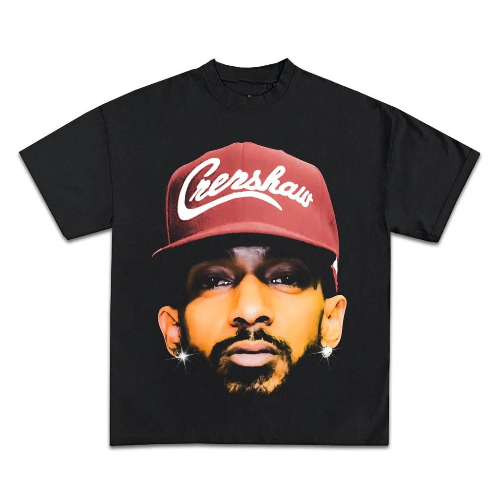 NIPSEY HUSSLE Vintage Boxy Tričko oversized tričko streetwear y2k