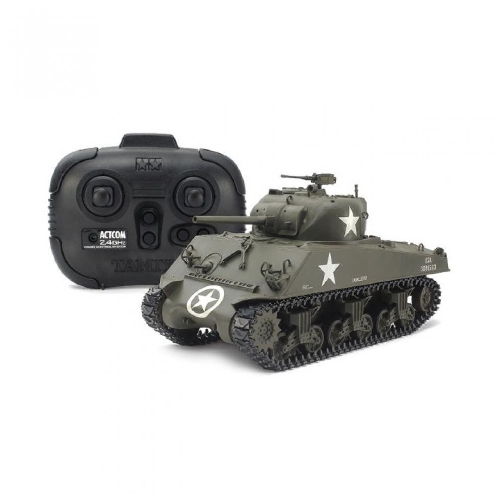 

Tamiya 1 35rc American M4a3 Sherman Tank With Dedicated Controller
