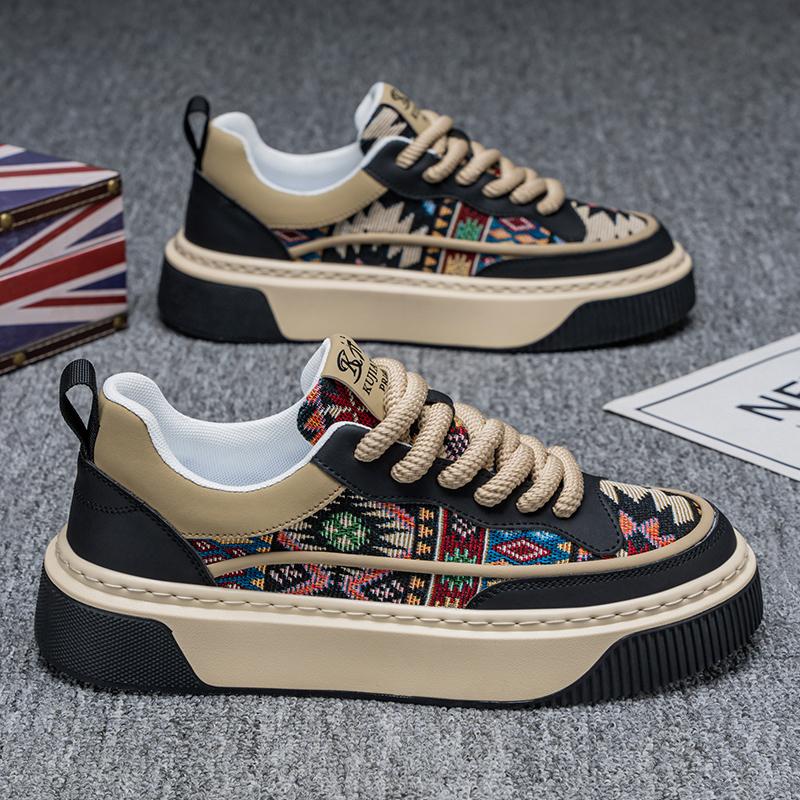 

CYYTL Обувь Мужская Повседневная Скейтборд Кожаные Кроссовки Роскошная Летняя Уличная Для Пешего Туризма Дизайнерская Спортивная Теннис Бег Платформа Лоферы 44