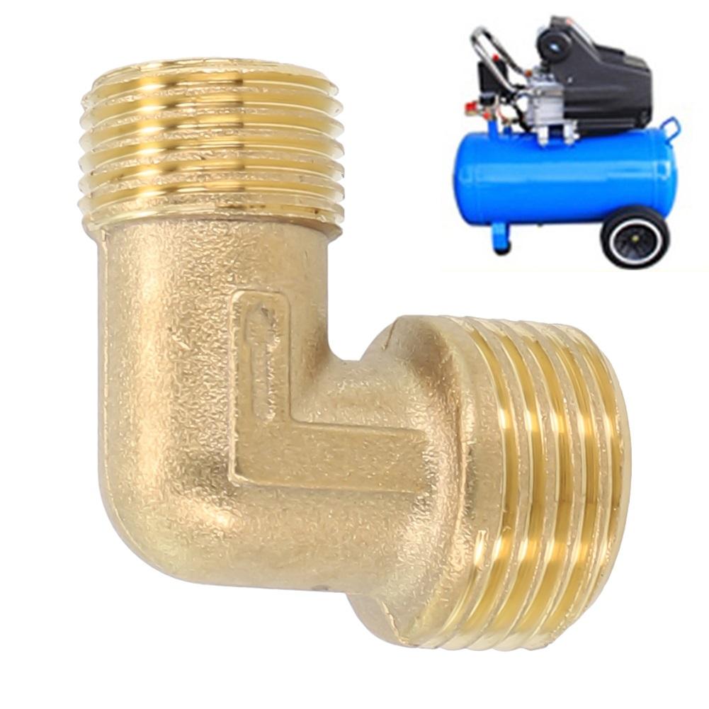 Male Thread Brass Check Valve Elbow Coupler Connector 20.5*16.5mm 90 Degree Oil-free Air Compressor Accessories