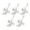 Peaceful White Flying Pigeon Ornament Resin Lifelike Hanging Bird Decoration for