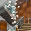 Postmodern Light Luxury Creative Hotel Restaurant Bar Counter Duplex Staircase Decorative Glass Chandelier