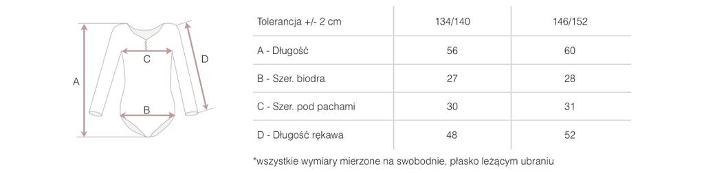 Body Mirta Baletowe Do Tańca Gimnastyki Bordowe 134/140