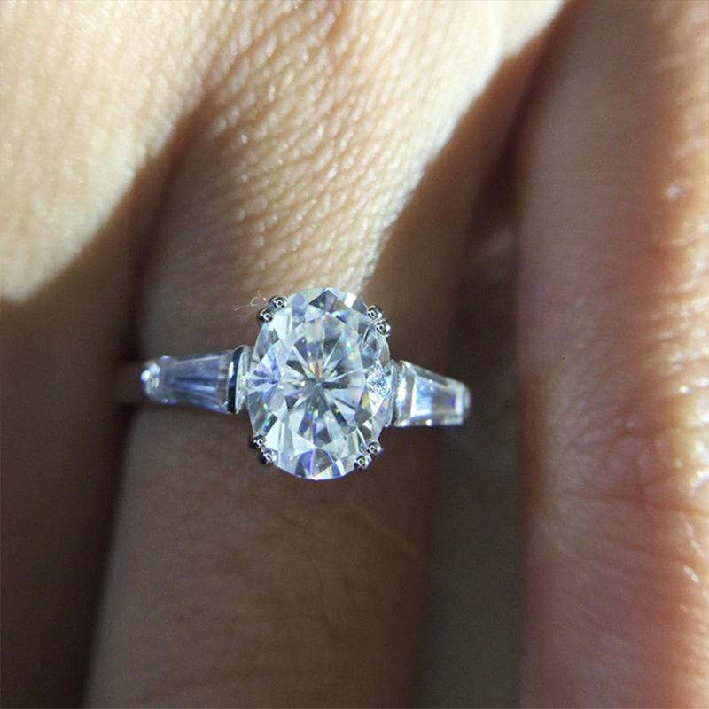 

Новые простые элегантные овальные кольца с кубическим цирконием, высококачественные посеребренные обручальные кольца, кольца вечности для женщин, модные ювелирные изделия