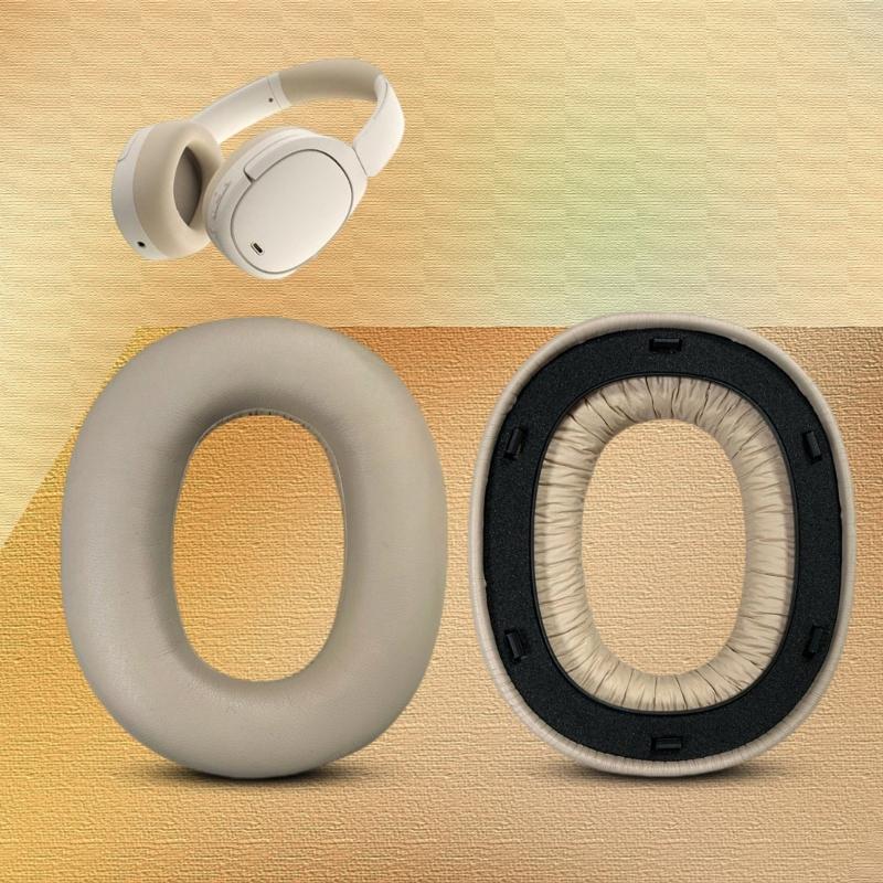Soft Protein Leather Replacement Ear Pads Noise Isolating Design Breathable Foam Cushions Quick Installation Multi Devic