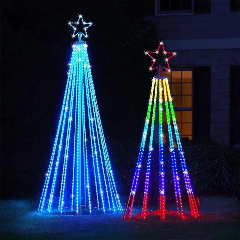 Controlchristmas Light NEW LED Christmas Tree Indoor Outdoor Decoration Metal Ring Led String Light Decorative Light