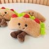 Bread Plush Pendant Toy Creative Croissants Roll Taco Cake Plush Doll Keychain Decoration Backpack Pendant Kid Gift