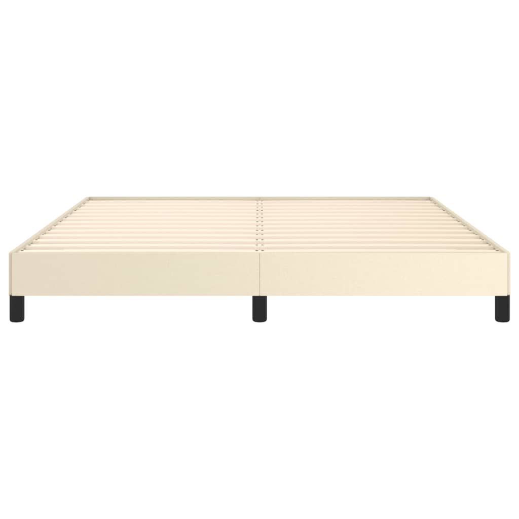 Bed Frame Cream 160x200 cm Faux Leather