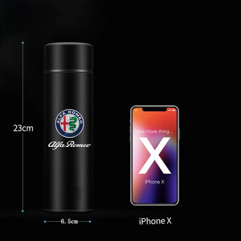 Samolepky na auto Pro Alfa Romeo Auto Chytrý displej Teplota Termoska Izolovaná láhev Pro Alfa Romeo giulia stelvio giulietta 1