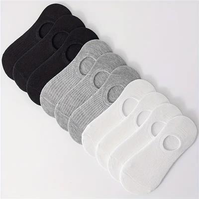 10 Pairs of Women's Solid Color Invisible Socks, Comfortable and Breathable Casual Soft Elastic Socks, Spring and Summer Styles