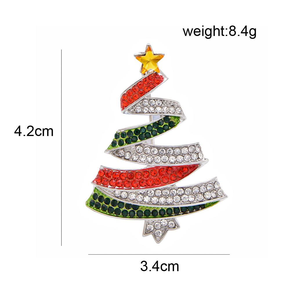 Luxury Rhinestone Christmas Tree Brooches for Women Exquisite Crystal Penguin Elk Snowman Brooch Pins Corsage Christmas Jewelry