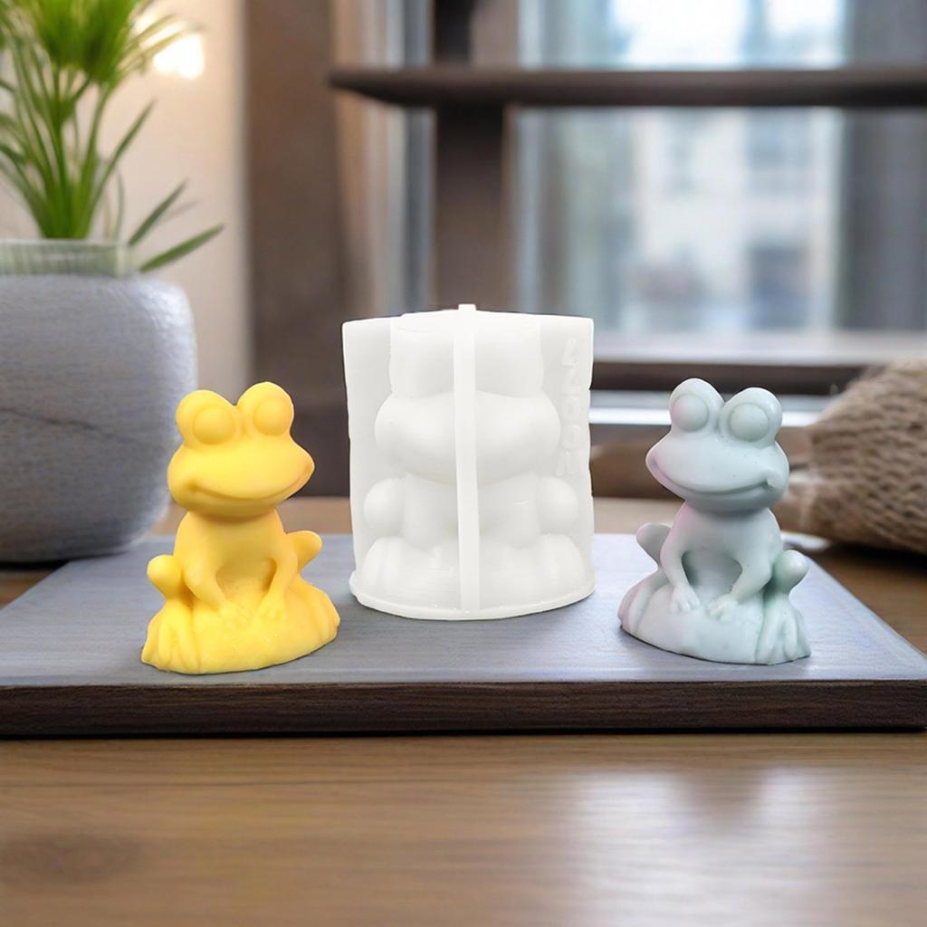 3D Frogs Candle Mold Animal Clay Silicone Molds Resin Casting Molds Craft Supplies for Candle Making Home Decoration