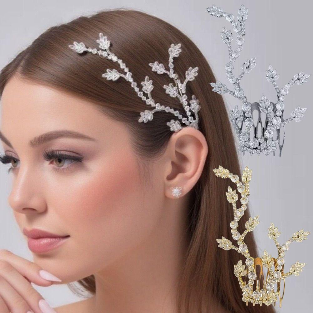Handmade Hair Clip Comb Full Diamond Hairpin Fashion Headwear Bridal