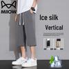 Mao Ren Men's Summer Casual Straight Cropped Quick-Dry Pants
