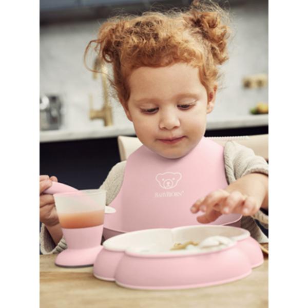 BabyBjorn Baby Lätzchen Lätzchen Starter Set 2 Stück, Puderrosa, 2 Stück
