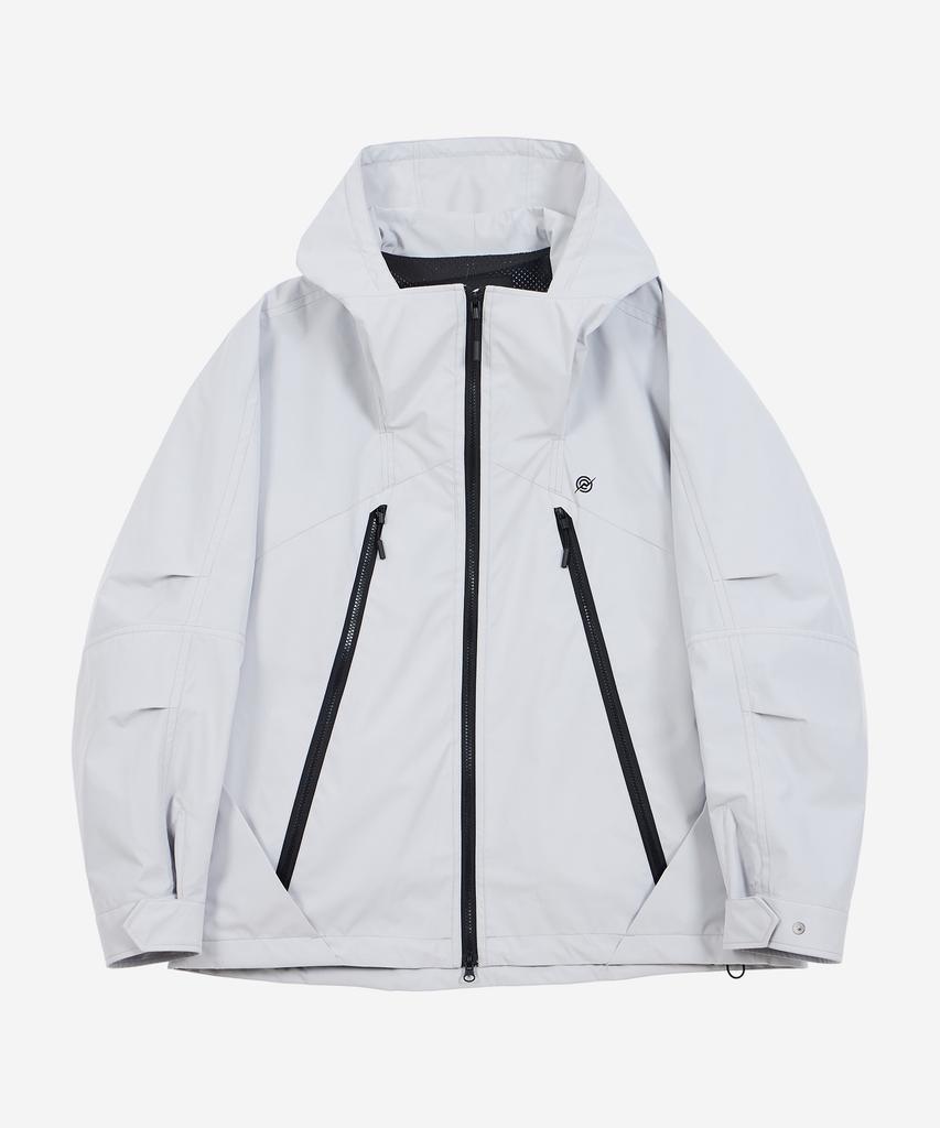 Kalapatthar 3Layer Hidden Pocket Hooded Jacket - Light Gray