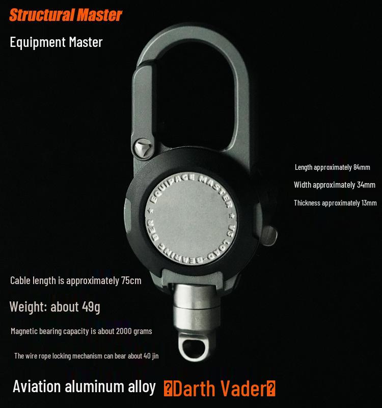 Compact Magnetic Telescopic Hook Keychain: Multi-functional, Anti-lost, Perfect for Outdoor Camping, Climbing, and Fishing