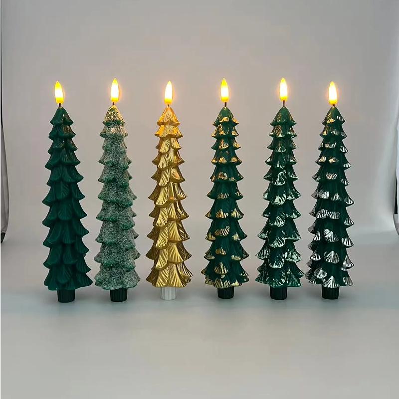 LED Christmas Pinecone Candle Light - Paraffin Holiday Decoration Atmosphere Modeling Light