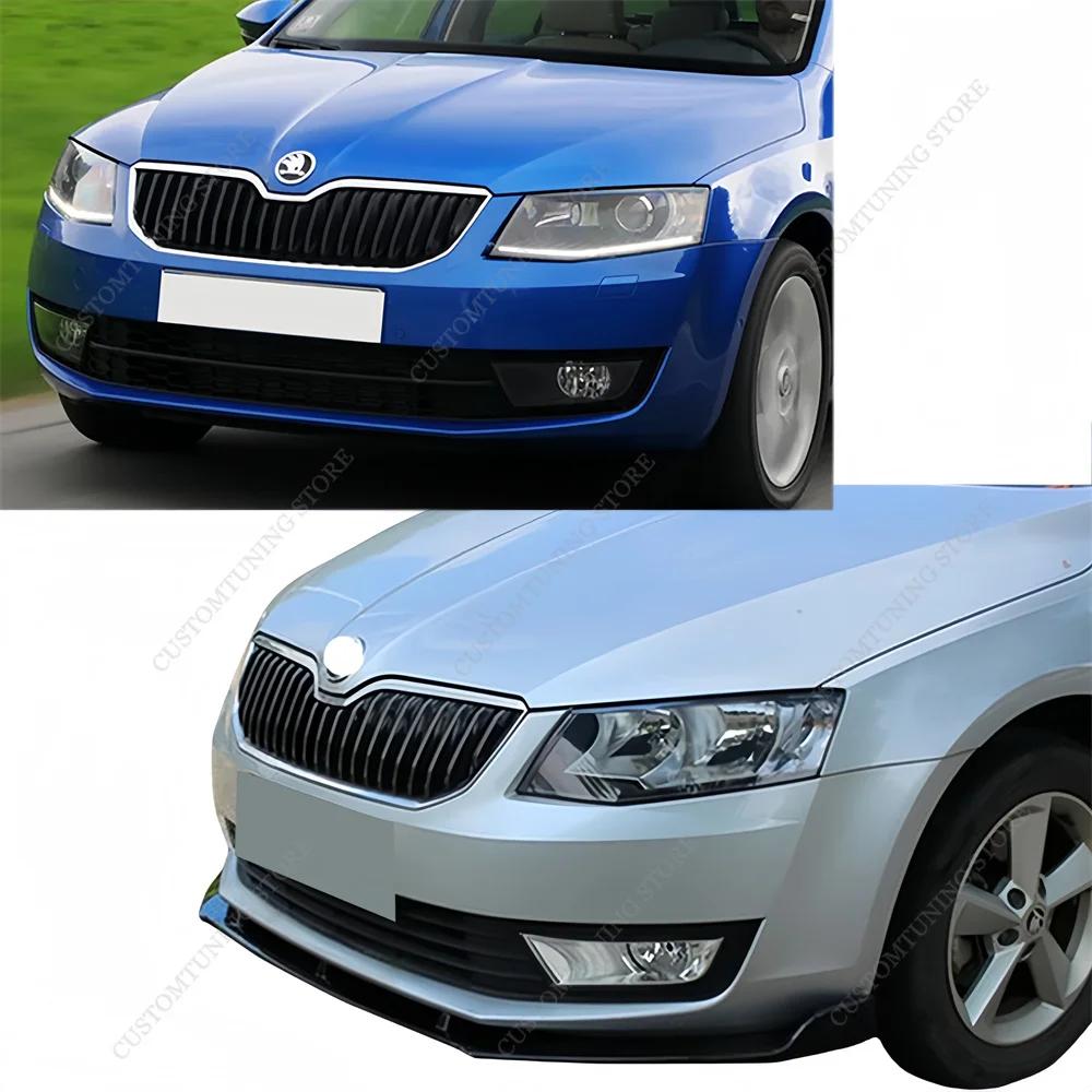 Skoda Octavia MK3 5E İçin Ön Tampon Dudak Spoyleri Splitter Difüzör Octavia TSI TDI Combi/Hatchback 2013-2016 Makyaj Öncesi Bodykitler