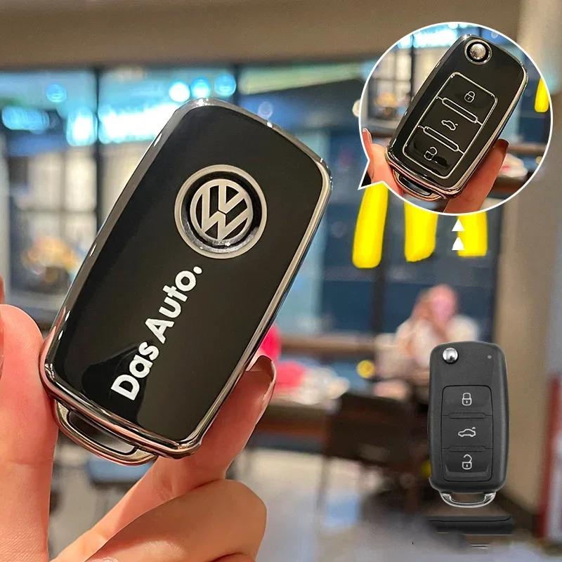 

VW GTI GOLF 2026 Hot For VW VOLKSWAGEN TPU Car Remote Key Case Cover Shell For VW Volkswagen Polo Tiguan Passat B5 B6 B7 Golf 4