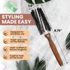 Handcrafted in Germany since 1869 Round Hair Brush Shaped boar bristle round hair professional hair brush for and made of sustainable beech wood -