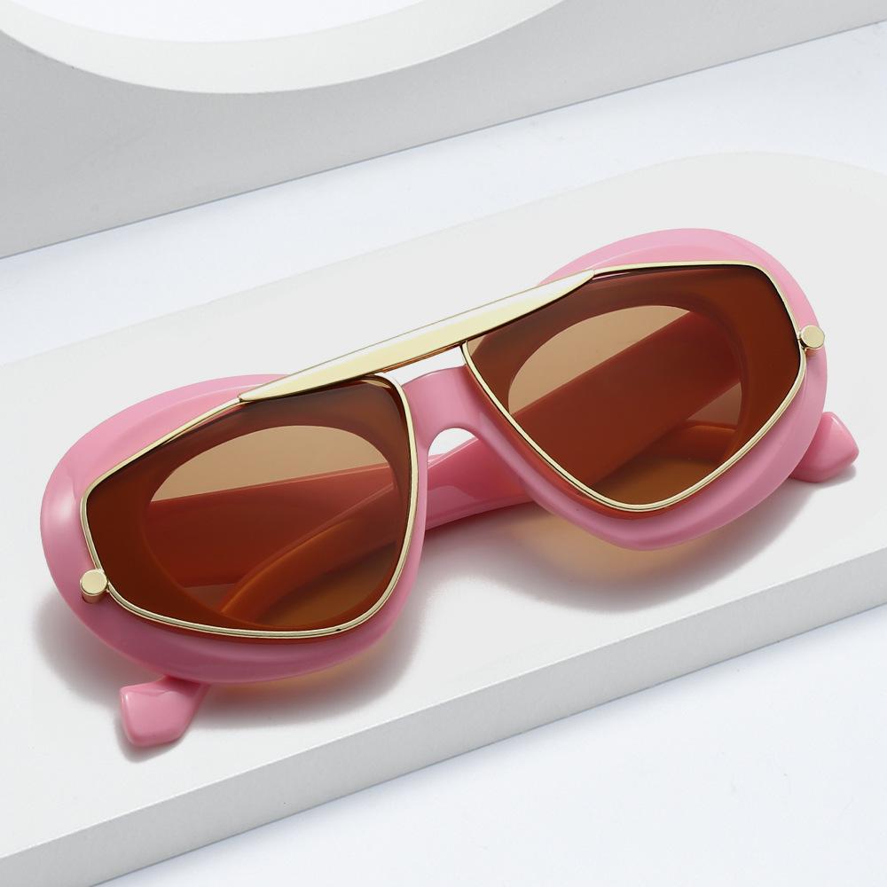 Fashion Large Frame Sunglasses Ins Street Shot  Cat-Eye Glasses Fashion Personality Anti-Ultraviolet Sunglasses