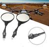 1 Pair Motorcycle Mirror 10mm Side Mirror Black Aluminum Universal 360 Degree Adjustable Rotation Rearview Mirror Anti Fall Folding