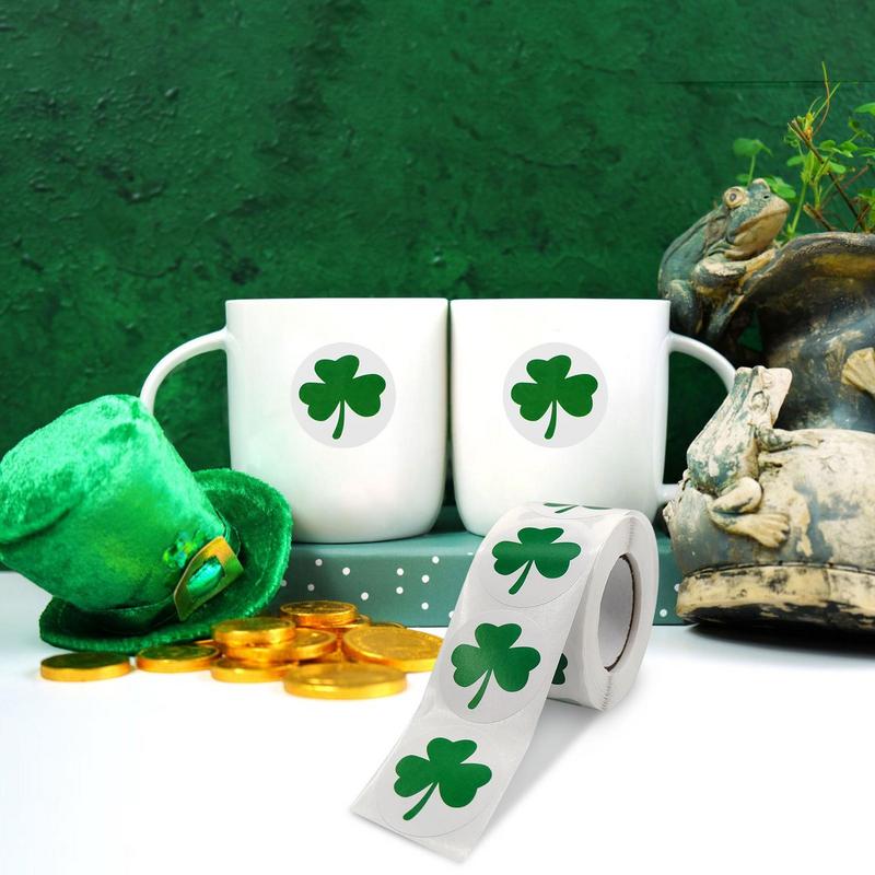 Shamrock Stickers St. Patrick's Day Shamrock Decals Adhesive Seal Labels For Irish Holiday Family Party DIY Lovers Classroom