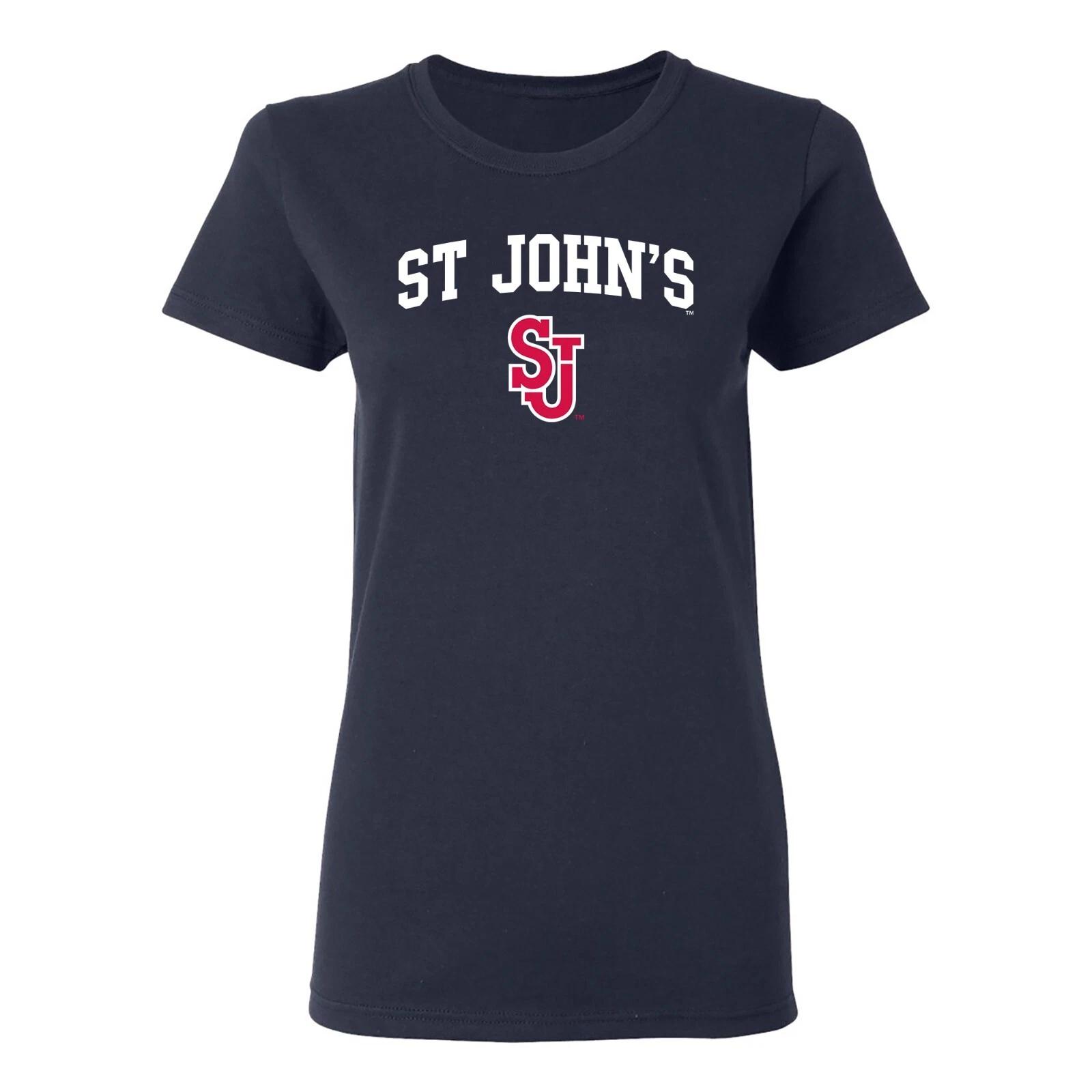 St John s University Red Storm Arch Logo Women s T-Shirt - Navy XL
