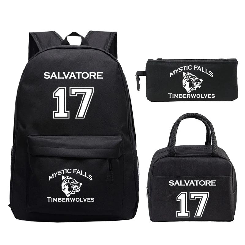 3pcs Set The Vampire Diaries Backpack