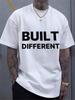 Men's T-Shirt, Classic Graphic T-Shirt, Soft And Comfortable T-Shirts For Men, Script Logo, 180g,