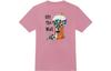 Vans T Shirts Women's Pink Crew Neck Moderate Straight Fit VN0A7YHVBD5