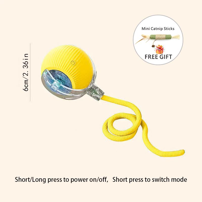 USB dobíjecí interaktivní hračky pro kočky, míčky pro mazlíčky, chytrý automatický elektrický kutálející se míček pro koťata, škrabadla na ocas s kočičí mátou, dárky
