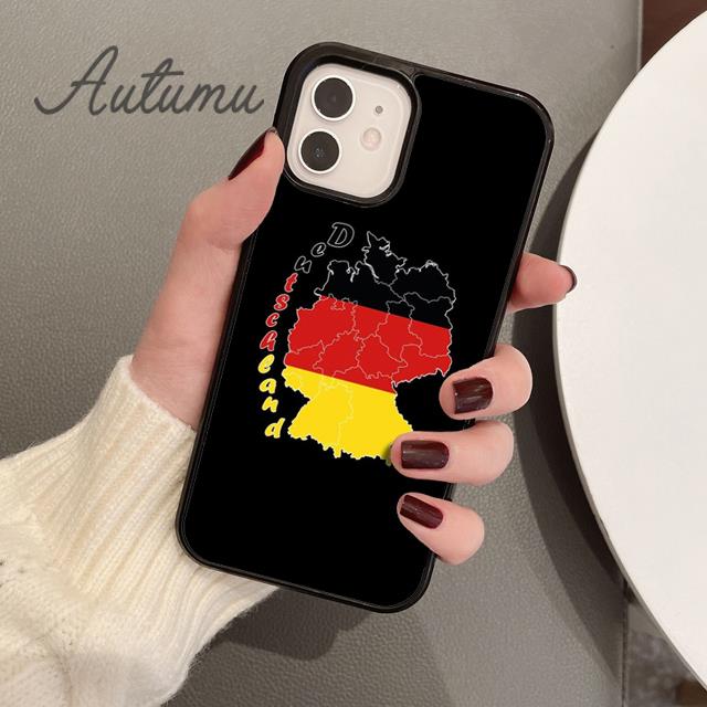 Germany Flag National Emblem Phone Case for iPhone 11 12 13 14 Pro Max Mini X XR XS SE 2020 6S 7 8 Plus Galaxy S21 S22 Shell