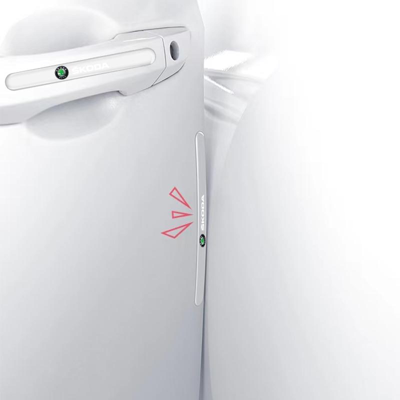 4PCS Transparent Car Door Anti-collision Protector Bumper Strip Sticker for Skoda Octavia Fabia A7 Kamiq Kapoq Kodiaq Rapid SCALA Superb Yeti Derivati