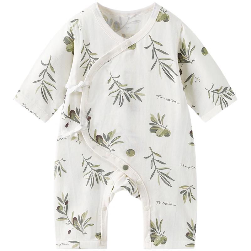 Tongtai Newborn Summer Bamboo Cotton Gauze Romper 66cm