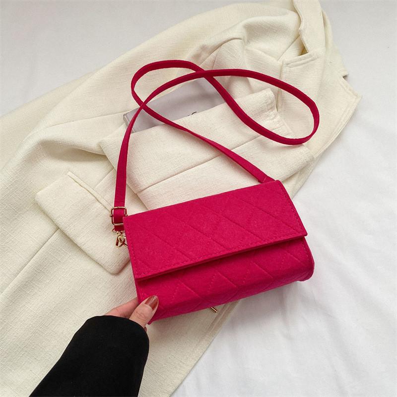 Chic Korean Style Shoulder Bag For Women 2023 Summer Trendy Quilted Purse