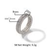 Antique copper ring with zircon full diamond setting - hip hop style, unique minimalist men's ring, trendy