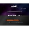 Rhodia Limited Color Script Multi Pen Aubergine Ballpoint 0.5mm 2 Colors  Black 