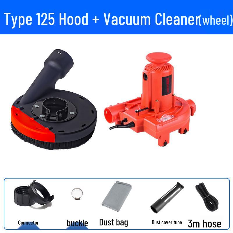 Dustproof Cover for Angle Grinder - Protective Polishing Vacuum Cover for Stone Concrete, Fits 100/125 Type Hand Grinders.