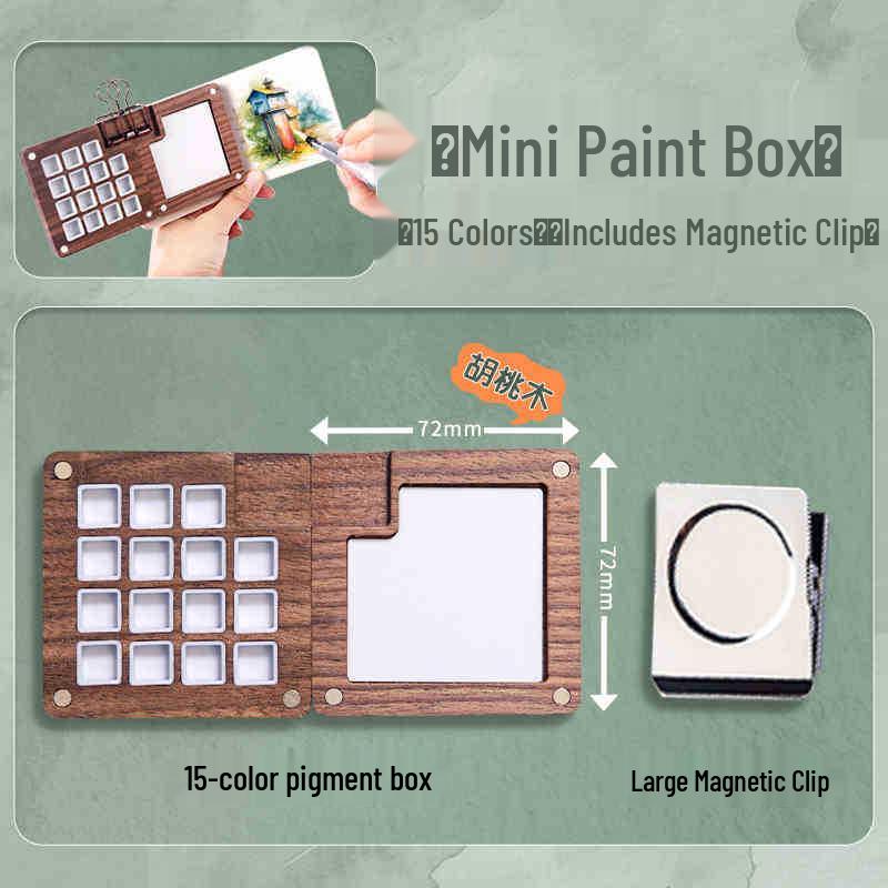 Moyu Watercolor & Acrylic Travel Sketching Set: Portable Palette, Drawing Board, and Book for Painting and Sketching.