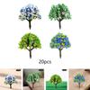 20x Miniature Tree Micro Landscape Trees Fake Mini Tree Model Scenery Materials for Micro Landscape Sand Layout Model Decoration