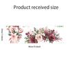 Elegantes Rot Rosa Pfingstrose Blume Wandsticker Selbstklebendes Abziehbild für Schlafzimmer Wohnzimmer Heim Wanddeko