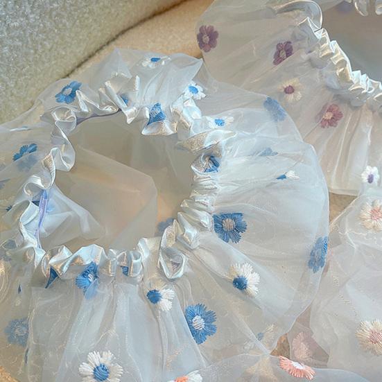 Kapelusz do kąpieli Przydatna gumka Wielokrotnego użytku haftowany wzór kwiatowy Prysznic Łazienka