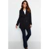 Mink Double Button Detailed Pocket Lined Blazer Woven Jacket Tctss22ce025
