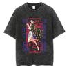 One Piece Monkey D. T-shirt Oversize con Stampa Anime Lavaggio Vintage Snakeman Gear 4 di Luffy | Top Streetwear Unisex