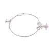 VIVIENNE WESTWOOD Ozdoba Wisiorek Kokardka Octavie Srebro z recyklingu Bransoletka z cyrkoniami Damska bransoletka 8050889598275
